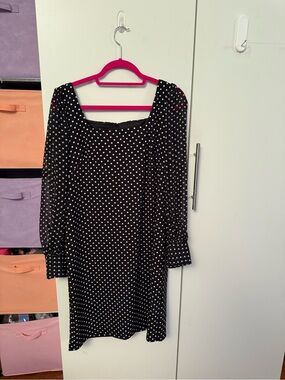 Shelby & Palmer Black and White Polka Dot Midi Dress
